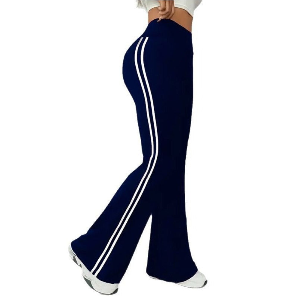 High-waisted, Sagging Casual Flared Pants, Yoga Pants, Slightly Flared Long Pants for Women