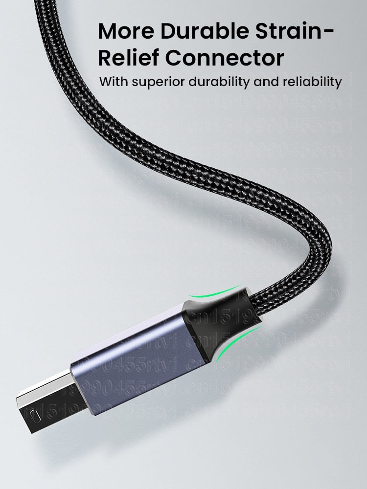 USB Printer Cable USB Type B Male to 8-Pin Male USB 2.0 Cable for iPhone 14 Canon Epson HP ZJiang Label Printer USB Printer