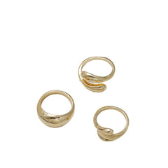 Trendy Irregular Opening Fashion Gold Ring