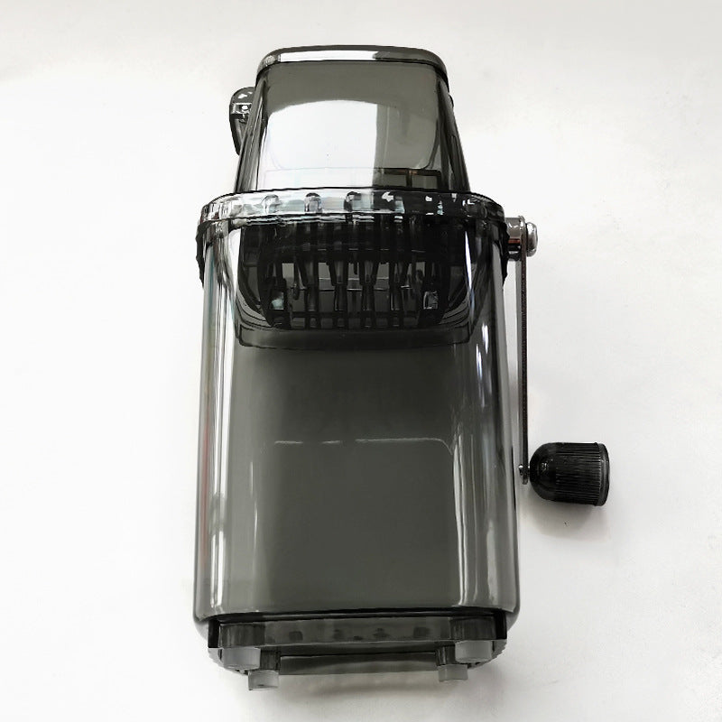 DIY Manual Ice Crusher, Transparent Multi-purpose Hand-cranked Shaved Ice Machine