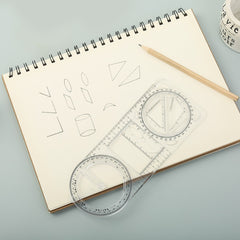 Multifunctional Drawing Ruler Protractor Suitable for Students of All Ages