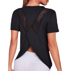 Yoga Wear, Women's Sports T-shirt, Loose, Breathable, Quick-drying Top, Fitness Short-sleeved