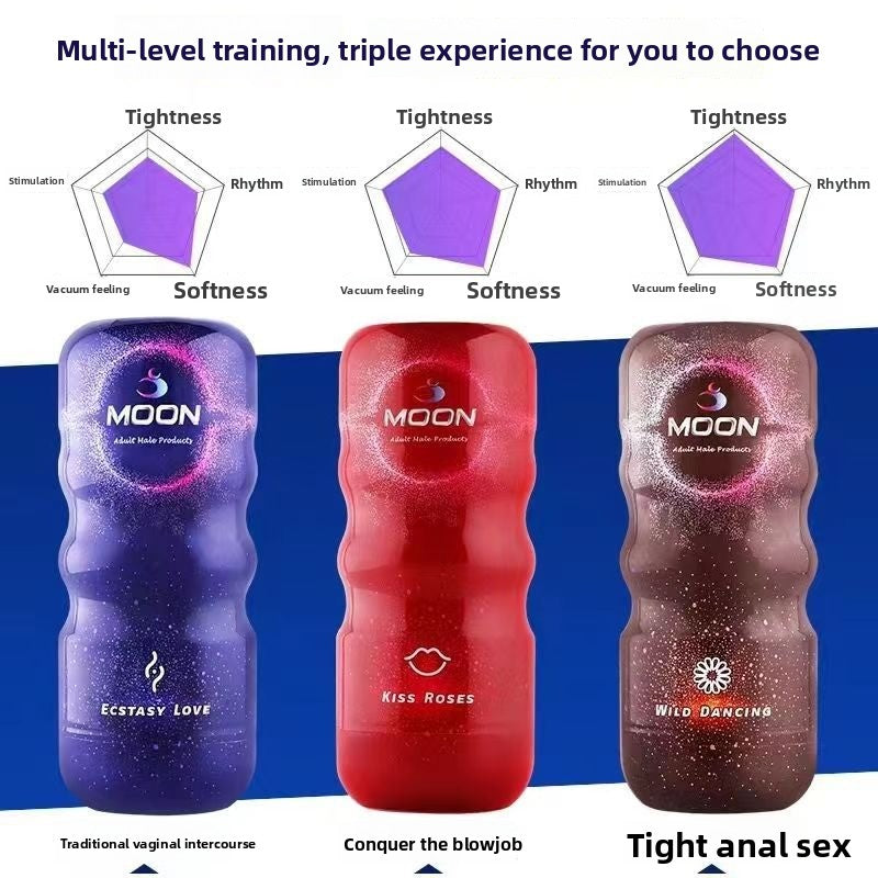 Moon Three-Color Manual Masturbator