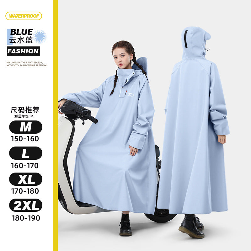 Extended Soft Motorcycle Raincoat