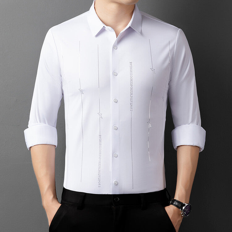 Summer Thin Men's Wrinkle-resistant Short-sleeve Shirt