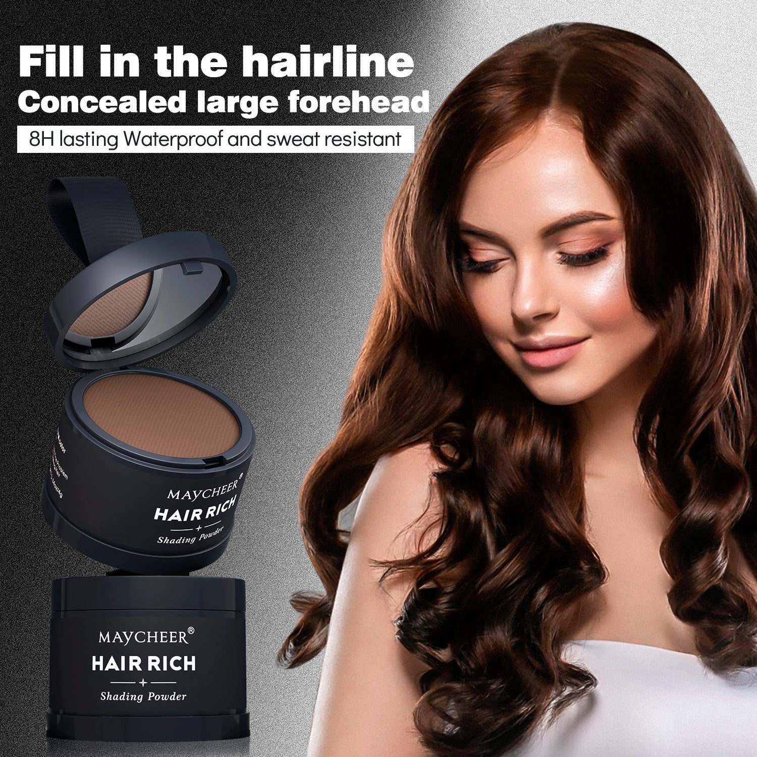 MAYCHEER Contouring & Highlighting Makeup - Forehead Contouring, Sweatproof, Water-resistant, Hairline Powder
