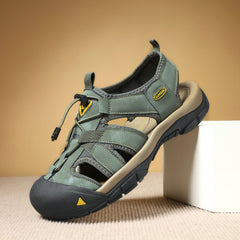 Summer Couple Beach Leather Sole Sandals