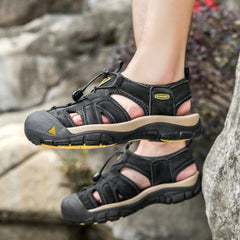 Summer Couple Beach Leather Sole Sandals