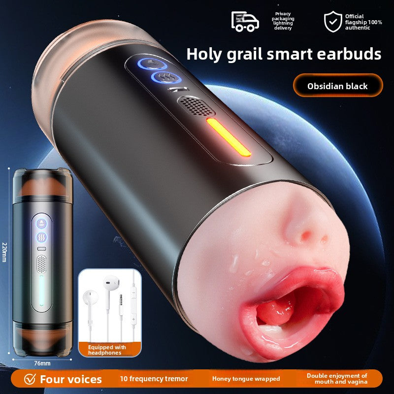 Holy Grail Dual-Head Vibrating Voice Masturbator