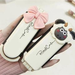 Portable Mini Folding Airbag Comb for Ladies with A Mirror