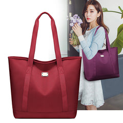 Solid Color Simple Tote Bag for Women, Casual Large-capacity Korean-style Trendy and Versatile Single-shoulder Bag for Ladies