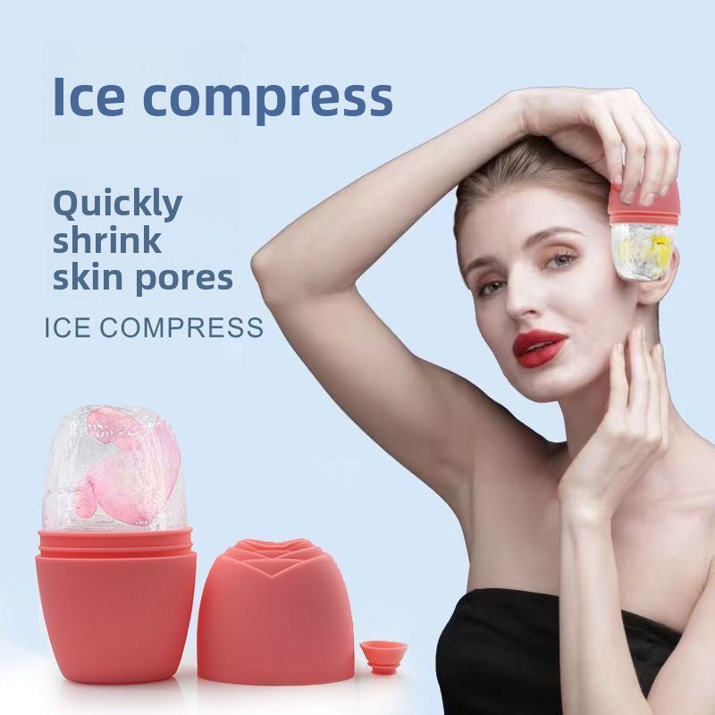 Rose Silicone Roller Massage Face Ice Cube for Cold Compress