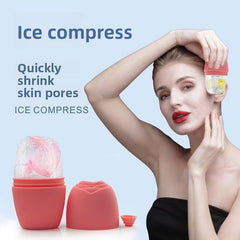 Rose Silicone Roller Massage Face Ice Cube for Cold Compress