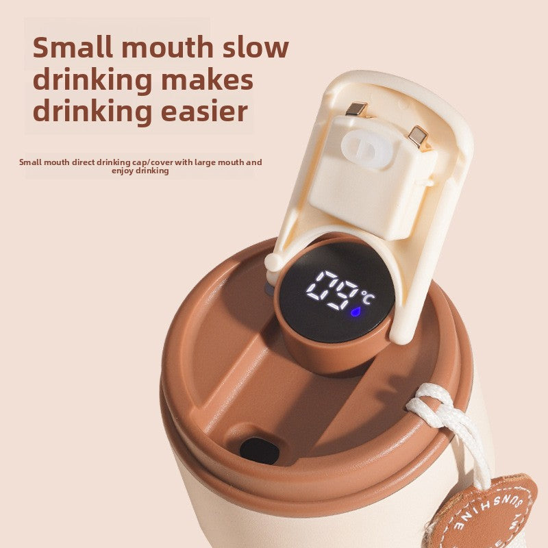 Digital Display Coffee Cup 316 Stainless Steel Intelligent Temperature Measurement Thermos Cup