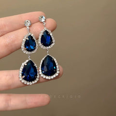 Court-style Heavy Waterdrop Ear Studs, Best-selling Earrings, Exaggerated Feminine Charm, High-end and Affordable Luxury