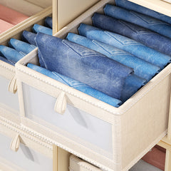 Japanese-style Cotton and Linen Clothing Storage Box, Fabric Foldable Storage Box,Clothing Storage and Organization Box,Home Wardrobe