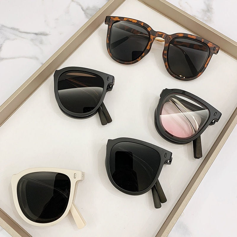 Korean Version High-end UV Protection Foldable and Portable Storage Sunglasses for Men or Women