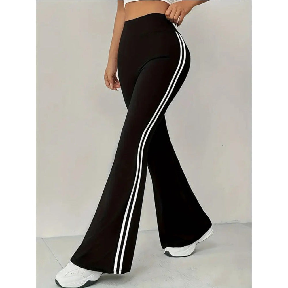 High-waisted, Sagging Casual Flared Pants, Yoga Pants, Slightly Flared Long Pants for Women