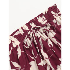 Printed A-line Skirt, Summer High-end Pleated Skirt, Half Skirt for Women