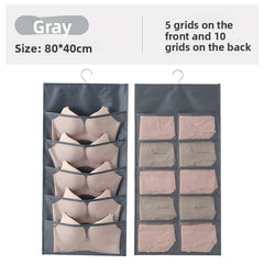 Wholesale of Fabric Wall-mounted Underwear Storage Bags, Sock Storage Hanging Bags, Double-sided Storage Bags