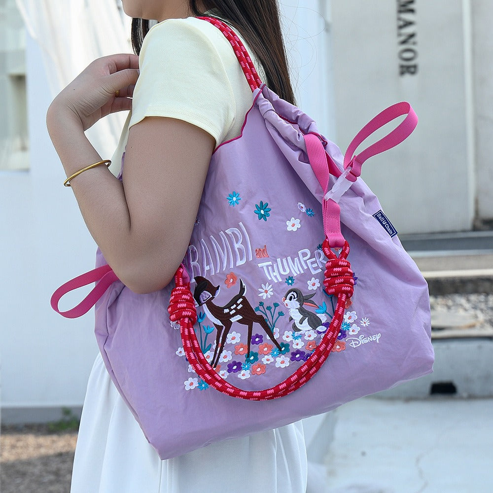 Japanese-style Embroidered Shopping Bags for Women, Fashionable, Niche and Large-capacity Bags