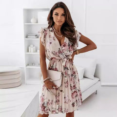 Summer Ruffled Floral Dress