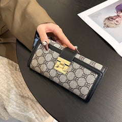 Ladies' New Style Multi-card Slots Three-fold Buckle Short and Long Wallet