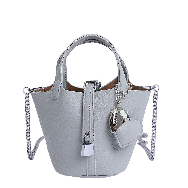 Versatile Bucket Bag, Simple and Trendy Chain Commuting Single-shoulder Crossbody Bag