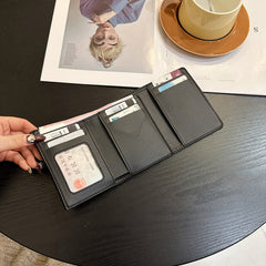 Ladies' New Style Multi-card Slots Three-fold Buckle Short and Long Wallet