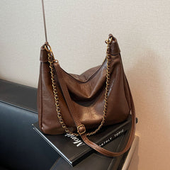 Soft Surface Retro Large-capacity Bag, Women's Single-shoulder Underarm Bag, Commuter Quality Crossbody Bag