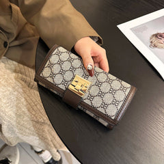 Ladies' New Style Multi-card Slots Three-fold Buckle Short and Long Wallet