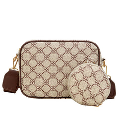 Women's Simple Wide One-Shoulder Strap Crossbody Small Square Bag