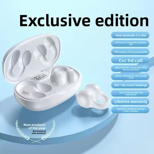 X58 Bone Conduction New Wireless Ear Clip Earphone Sports High Quality Noise Reduction Long Battery Life Bluetooth Earphone