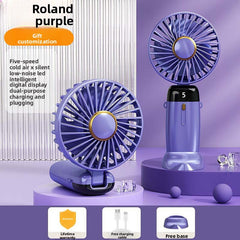 Portable, Silent Mini Desktop Folding Fan with Usb Charging