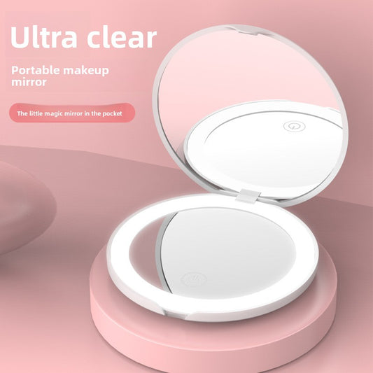 Portable Desktop Folding Mirror Led Light for Grooming