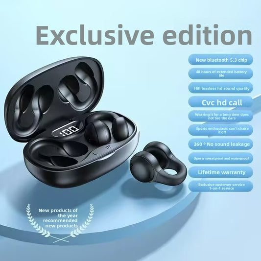 X58 Bone Conduction New Wireless Ear Clip Earphone Sports High Quality Noise Reduction Long Battery Life Bluetooth Earphone