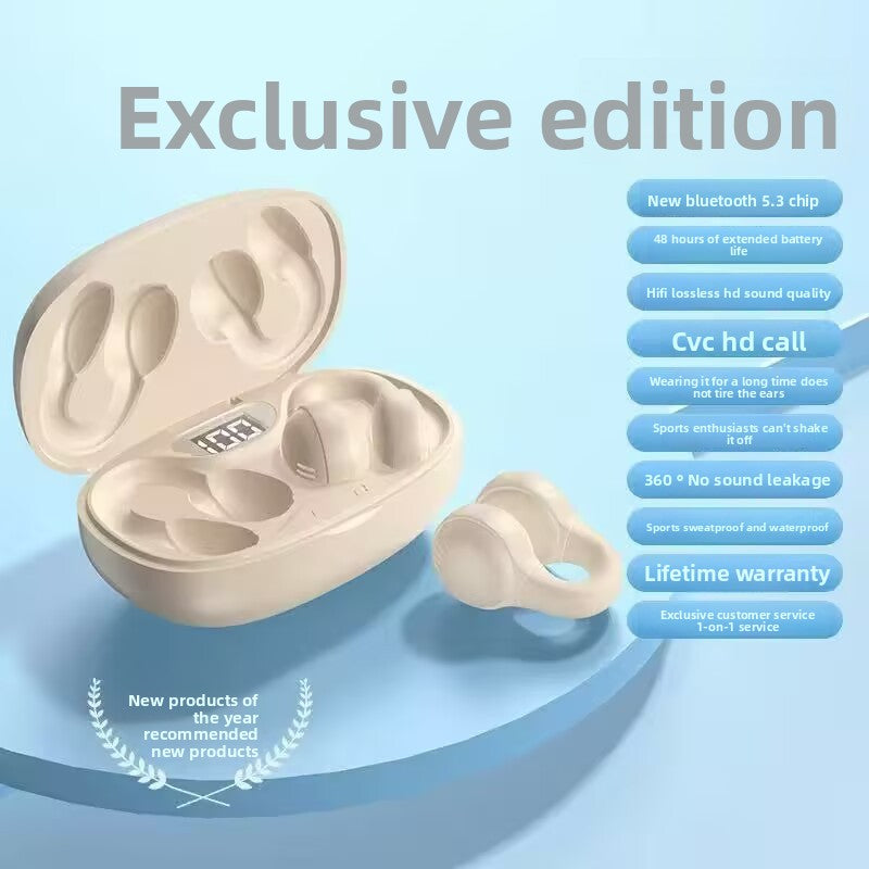 X58 Bone Conduction New Wireless Ear Clip Earphone Sports High Quality Noise Reduction Long Battery Life Bluetooth Earphone